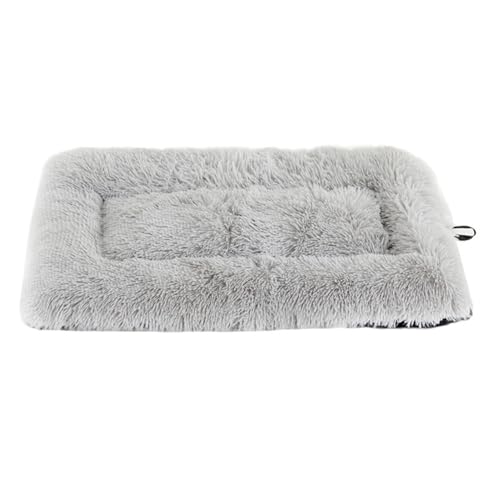GIBZ Hundebett für Käfig Einfarbig Flauschig Weich Rechteckig Nicht Abnehmbar Katzenbett rutschfest Haustierbett für Klein Mittelgroß und Groß Grau 110x80x10cm GIBZ Hundebett für Käfig Einfarbig Flauschig Weich Rechteckig Nicht Abnehmbar Katzenbett rutschfest Haustierbett für Klein Mittelgroß und Groß Grau 110x80x10cm von GIBZ