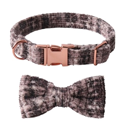 GIBZ Hundehalsband Cord, Verstellbare mit Fliege Metallschnalle, Weich Komfort Halsband für Große Mittel Kleine Hunde Katzen, Grau, L GIBZ Hundehalsband Cord, Verstellbare mit Fliege Metallschnalle, Weich Komfort Halsband für Große Mittel Kleine Hunde Katzen, Grau, L von GIBZ