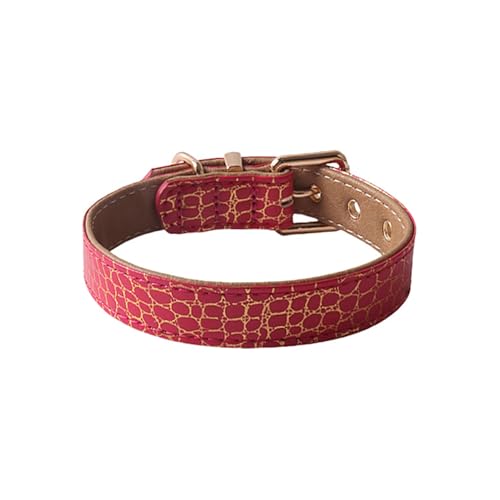 GIBZ Hundehalsband Leder, Komfortabel und Robuste mit Weich Gepolstert, Verstellbare Halsband für Kleine, Mittel, Große Hunde, Rot, 2.5 x 60 cm GIBZ Hundehalsband Leder, Komfortabel und Robuste mit Weich Gepolstert, Verstellbare Halsband für Kleine, Mittel, Große Hunde, Rot, 2.5 x 60 cm von GIBZ
