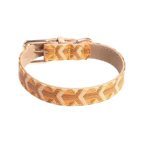 GIBZ Hundehalsband Leder, Verstellbare mit Weich Gepolstert, Komfortabel Langlebig Halsband für Kleine, Mittel, Große Hunde, Gelb, 1.5 x 30 cm GIBZ Hundehalsband Leder, Verstellbare mit Weich Gepolstert, Komfortabel Langlebig Halsband für Kleine, Mittel, Große Hunde, Gelb, 1.5 x 30 cm von GIBZ