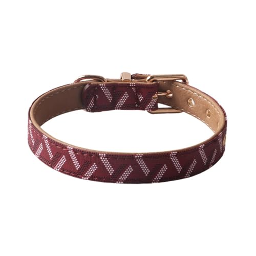GIBZ Hundehalsband Leder, Verstellbare mit Weich Gepolstert, Komfortabel Langlebig Halsband für Kleine, Mittel, Große Hunde, Rot, 1.5 x 30 cm GIBZ Hundehalsband Leder, Verstellbare mit Weich Gepolstert, Komfortabel Langlebig Halsband für Kleine, Mittel, Große Hunde, Rot, 1.5 x 30 cm von GIBZ