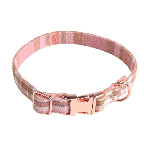 GIBZ Hundehalsband Verstellbar, Weich und Langlebige mit Abnehmbarer Fliege, Halsband für Kleine, Mittelgroße, Große Hunde, Rosa, M von GIBZ