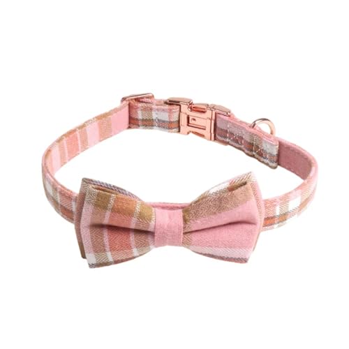 GIBZ Hundehalsband Verstellbar, Weich und Langlebige mit Abnehmbarer Fliege, Halsband für Kleine, Mittelgroße, Große Hunde, Rosa-A, S GIBZ Hundehalsband Verstellbar, Weich und Langlebige mit Abnehmbarer Fliege, Halsband für Kleine, Mittelgroße, Große Hunde, Rosa-A, S von GIBZ