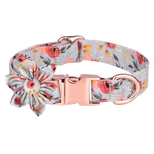 GIBZ Hundehalsband Verstellbare, mit Abnehmbarer Fliege Blumen Set, Weich Halsband für Große, Mittelgroße und Kleine Hunde, Grün-A, M GIBZ Hundehalsband Verstellbare, mit Abnehmbarer Fliege Blumen Set, Weich Halsband für Große, Mittelgroße und Kleine Hunde, Grün-A, M von GIBZ