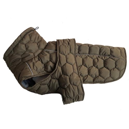 GIBZ Hundemantel Winter, Warme Wasserdicht Puffer Jacke mit Fleece Gefüttert, Reflektierende Kleidung für Kleine, Große Hunde, Grün, L GIBZ Hundemantel Winter, Warme Wasserdicht Puffer Jacke mit Fleece Gefüttert, Reflektierende Kleidung für Kleine, Große Hunde, Grün, L von GIBZ