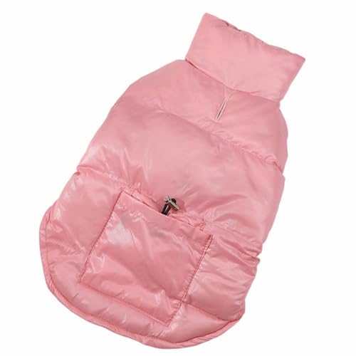 GIBZ Hundemantel Winter, Wasserdicht Hunde Weste mit Winddichter Tasche, Warme Kleidung für Kleine und Große Haustier Outdoor, Hellrosa, 2XL GIBZ Hundemantel Winter, Wasserdicht Hunde Weste mit Winddichter Tasche, Warme Kleidung für Kleine und Große Haustier Outdoor, Hellrosa, 2XL von GIBZ