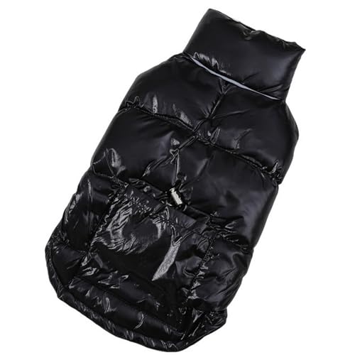 GIBZ Hundemantel Winter, Wasserdicht Hunde Weste mit Winddichter Tasche, Warme Kleidung für Kleine und Große Haustier Outdoor, Schwarz, L GIBZ Hundemantel Winter, Wasserdicht Hunde Weste mit Winddichter Tasche, Warme Kleidung für Kleine und Große Haustier Outdoor, Schwarz, L von GIBZ