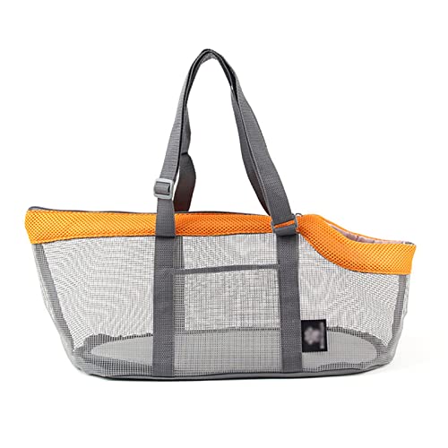 GIBZ Hundetasche Tragetasche Haustier Handtasche Atmungsaktive Handtasche Mit Netzöffnung Tragbare und Komfortable Offene Tasche Für Haustiere Orange von GIBZ