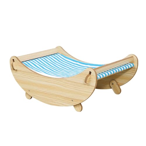 GIBZ Katzenbett aus Holz Hängematte Haustier Erhöhte Katzencouch Geeignet für Kaninchen Kätzchen und Kleintiere Blau 50x34x20cm GIBZ Katzenbett aus Holz Hängematte Haustier Erhöhte Katzencouch Geeignet für Kaninchen Kätzchen und Kleintiere Blau 50x34x20cm von GIBZ