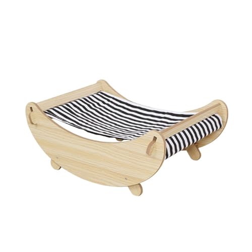 GIBZ Katzenbett aus Holz Hängematte Haustier Erhöhte Katzencouch Geeignet für Kaninchen Kätzchen und Kleintiere Schwarz 50x34x20cm GIBZ Katzenbett aus Holz Hängematte Haustier Erhöhte Katzencouch Geeignet für Kaninchen Kätzchen und Kleintiere Schwarz 50x34x20cm von GIBZ