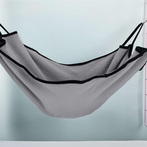 GIBZ Katzenhängematte für Käfig Weiches Doppelseitiges Hängebett für Kleine Haustiere mit Riemen und Metallhaken Grau 40x50cm GIBZ Katzenhängematte für Käfig Weiches Doppelseitiges Hängebett für Kleine Haustiere mit Riemen und Metallhaken Grau 40x50cm von GIBZ