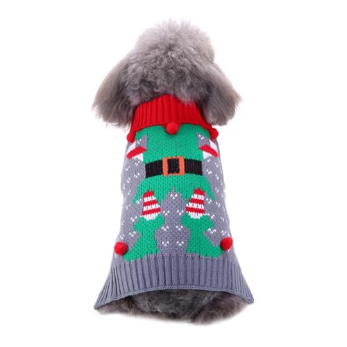 GIBZ Kleiner Winter Hundepullover Mantel Hunde Bunte Mäntel für Kaltes Wetter Haustier Warme Winddichte Jacke Kleidung HundeJacke Grau von GIBZ