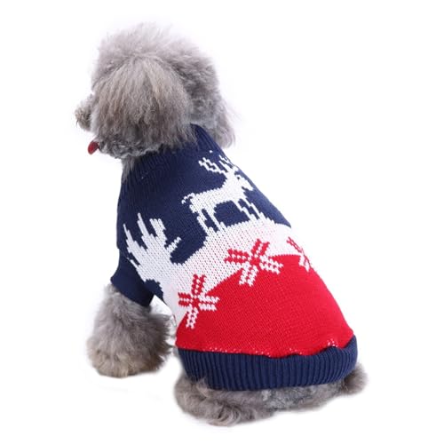 GIBZ Kleiner Winter Hundepullover Mantel Hunde Bunte Mäntel für Kaltes Wetter Haustier Warme Winddichte Jacke Kleidung HundeJacke Weihnachten 2 von GIBZ