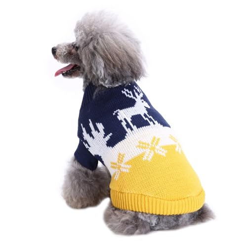 GIBZ Kleiner Winter Hundepullover Mantel Hunde Bunte Mäntel für Kaltes Wetter Haustier Warme Winddichte Jacke Kleidung HundeJacke Weihnachten 3 von GIBZ
