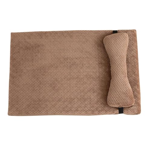 GIBZ Memory Foam Hundebett mit Kissen, Waschbares Haustierkissen mit Abnehmbarem Bezug, Schlafunterlage für Katze, Braun, 120×80cm GIBZ Memory Foam Hundebett mit Kissen, Waschbares Haustierkissen mit Abnehmbarem Bezug, Schlafunterlage für Katze, Braun, 120×80cm von GIBZ