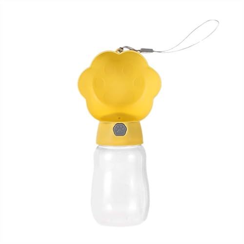 GIBZ Niedliche Hunde Wasserflasche für Unterwegs, Auslaufsicher Haustier Trinkflasche für Spaziergänge im Freien, Wandern, Reisen, Gelb, 380ml GIBZ Niedliche Hunde Wasserflasche für Unterwegs, Auslaufsicher Haustier Trinkflasche für Spaziergänge im Freien, Wandern, Reisen, Gelb, 380ml von GIBZ