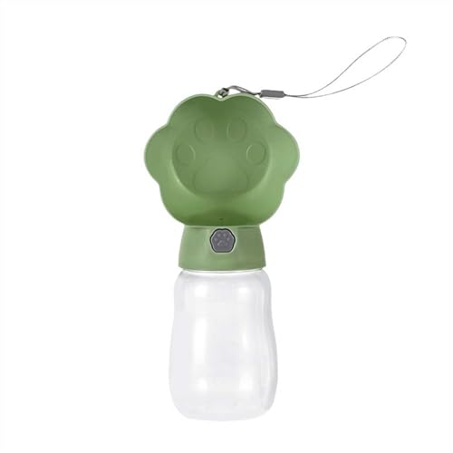 GIBZ Niedliche Hunde Wasserflasche für Unterwegs, Auslaufsicher Haustier Trinkflasche für Spaziergänge im Freien, Wandern, Reisen, Grün, 380ml GIBZ Niedliche Hunde Wasserflasche für Unterwegs, Auslaufsicher Haustier Trinkflasche für Spaziergänge im Freien, Wandern, Reisen, Grün, 380ml von GIBZ