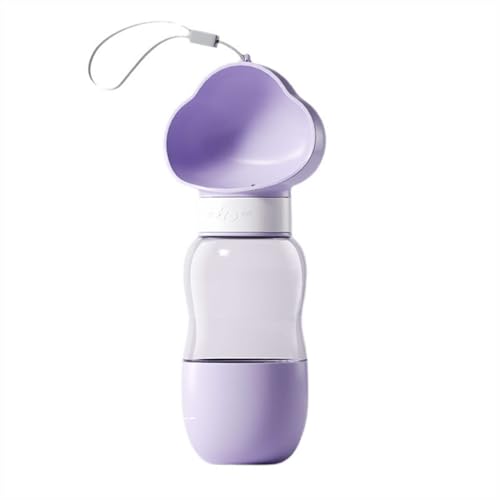 GIBZ Niedliche Tragbare Wasserflasche für Hunde, 2 in 1, Auslaufsicherer Haustier Trinkflasche mit Napf, für Unterwegs, Lila GIBZ Niedliche Tragbare Wasserflasche für Hunde, 2 in 1, Auslaufsicherer Haustier Trinkflasche mit Napf, für Unterwegs, Lila von GIBZ