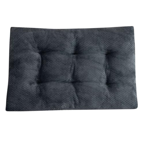 GIBZ Plüsch Hundebett mit Weicher Einlage, Waschbares & Warmes Haustierkissen, Schlafunterlage für Katze, Dunkelgrau, 80×55cm GIBZ Plüsch Hundebett mit Weicher Einlage, Waschbares & Warmes Haustierkissen, Schlafunterlage für Katze, Dunkelgrau, 80×55cm von GIBZ