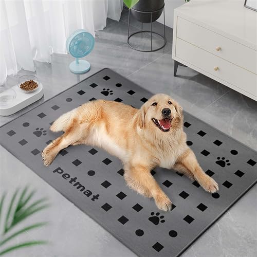 GIBZ Saugfähige Hundematte für Sommer Waschbare Hundebett rutschfeste und Kausichere Unterlage Niedliches Muster für Käfig Boden, Dunkelgrau, 65x90cm GIBZ Saugfähige Hundematte für Sommer Waschbare Hundebett rutschfeste und Kausichere Unterlage Niedliches Muster für Käfig Boden, Dunkelgrau, 65x90cm von GIBZ