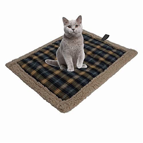 GIBZ Sherpa Selbstheizende Decke für Katze und Hunde Waschbar Weich Wasserdicht Wärmedecke für Haustierbetten, 55×43cm von GIBZ