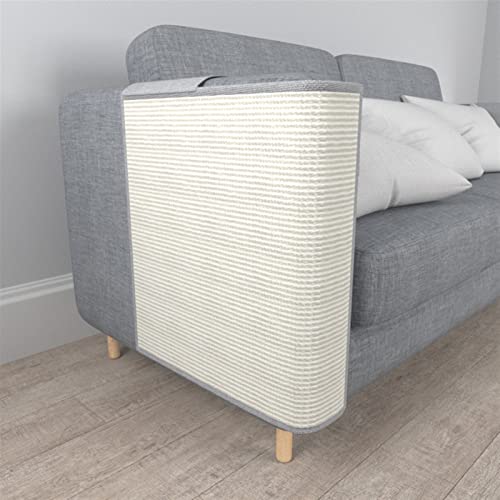 GIBZ Sisal Katze Kratzmatte für Sofa Ecke Stuhl Couch Protector Kratzschutz Langlebig für Indoor, Hellgrau, Rechts GIBZ Sisal Katze Kratzmatte für Sofa Ecke Stuhl Couch Protector Kratzschutz Langlebig für Indoor, Hellgrau, Rechts von GIBZ