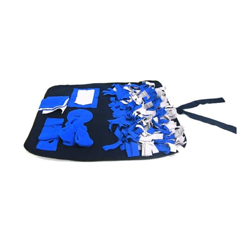 GIBZ Snuffle Mat for Dogs, Interactive Sniff Feeding Pad for Training, Enrichment Puzzle Toy Encourage Natural Foraging Skill, Blau, 46 x 46 cm von GIBZ