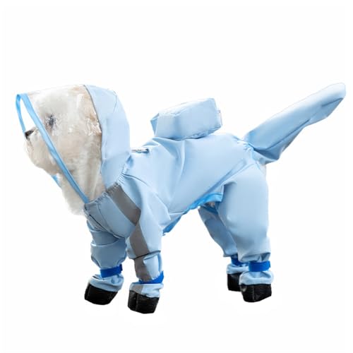 GIBZ Süßer Regenmantel mit Kapuze Beinen Kleiner Hunde, wasserdichte Hunderegenmantel, mit Aufbewahrungstasche, Blau, XL GIBZ Süßer Regenmantel mit Kapuze Beinen Kleiner Hunde, wasserdichte Hunderegenmantel, mit Aufbewahrungstasche, Blau, XL von GIBZ