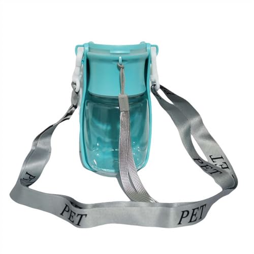 GIBZ Tragbare Hunde Wasserflasche, Faltbar Auslaufsicher, Haustier Trinkflasche mit Gurt für Unterwegs, Blau, 350ml GIBZ Tragbare Hunde Wasserflasche, Faltbar Auslaufsicher, Haustier Trinkflasche mit Gurt für Unterwegs, Blau, 350ml von GIBZ