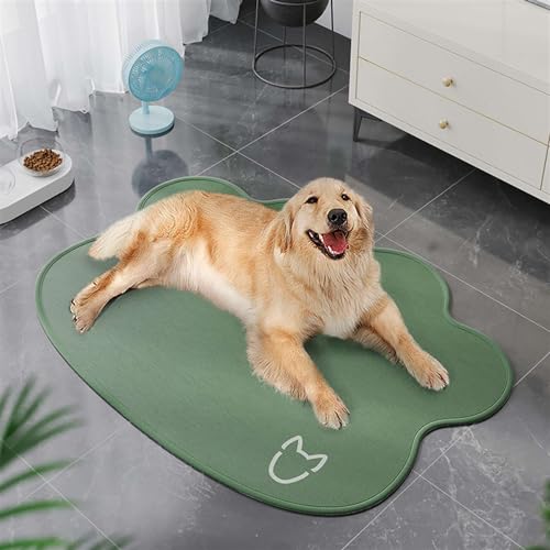 GIBZ Unregelmäßige Sommer Hundematte Waschbare und Saugfähige Hundebett Einfarbig rutschfeste Unterlage für Kisten Boden Bett, Grün, 65x90cm GIBZ Unregelmäßige Sommer Hundematte Waschbare und Saugfähige Hundebett Einfarbig rutschfeste Unterlage für Kisten Boden Bett, Grün, 65x90cm von GIBZ