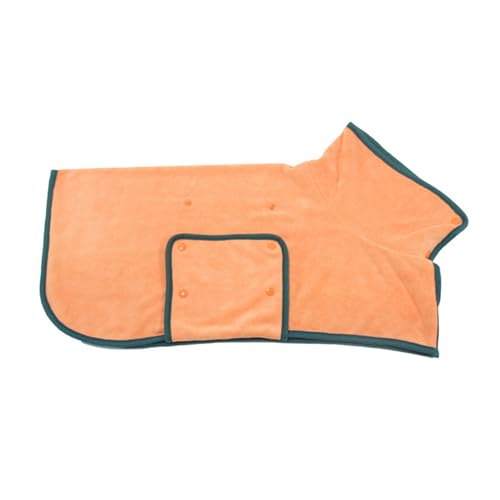 GIBZ Weicher Bademantel für Hunde Katze Badetuch zum Umwickeln Schnell Trocknendes Super Saugfähiges Leichtes Handtuch für Haustiere Orange von GIBZ