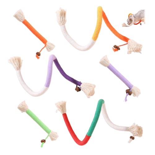 GIDWRIY 6 Stück Kauspielzeug Katze Kausticks,Matatabi Stick Katze Spielseil,Interaktives Katzenspielzeug Beißseil,Knabberstangen,Kaustangen Kitten Zahnpflege,Kauhölzer Katzen für Stress abbauen von GIDWRIY