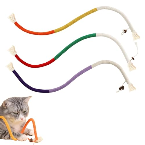 3 PCS Minzbiss für Katzen, interaktive Kauspielzeug Katze für Indoor-Katzen, natürliche Katzenminze Katze kauen Spielzeug Reinigung Katze Zahnen Stress Release 70cm 3 PCS Minzbiss für Katzen, interaktive Kauspielzeug Katze für Indoor-Katzen, natürliche Katzenminze Katze kauen Spielzeug Reinigung Katze Zahnen Stress Release 70cm von GIEEU