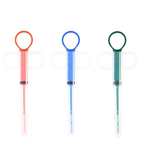 GIEEU Pet Pill Plunger Popper, 3-Pack Reusable Cat Tablet Dispenser, Pill Dispenser Animal Medicine Feeder for Cats and Dogs, Orange/Blue/Green GIEEU Pet Pill Plunger Popper, 3-Pack Reusable Cat Tablet Dispenser, Pill Dispenser Animal Medicine Feeder for Cats and Dogs, Orange/Blue/Green von GIEEU