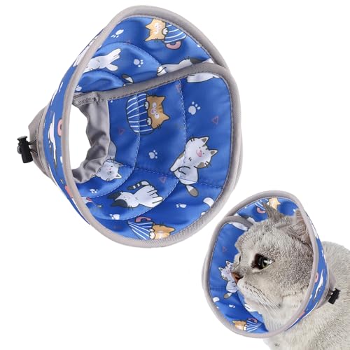 Katzenkegelhalsband, weich, verstellbar, um das Lecken nach Operationen zu stoppen, elisabethanisches Halsband für Haustiere, Kätzchen, Welpen Katzenkegelhalsband, weich, verstellbar, um das Lecken nach Operationen zu stoppen, elisabethanisches Halsband für Haustiere, Kätzchen, Welpen von GIEEU
