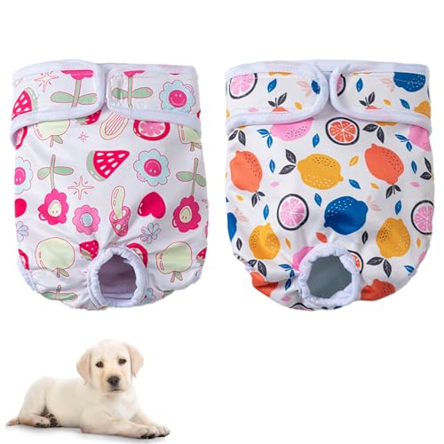 Wiederverwendbare Hundewindeln, super saugfähige Hundewindeln, waschbare Damenhosen für Hunde, Hygienewindeln, 40–50 cm (M) von GIEEU