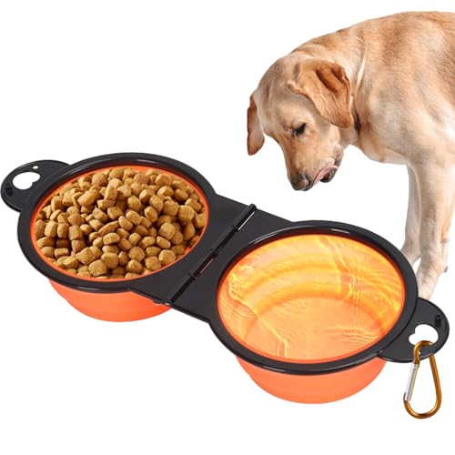 Hundenapf Faltbar, 2-in-1-Hundenäpfe, Haustier Futternapf Tragbarer Silikon - inklusive Aufhängeschnalle - ideal für Spaziergänge, Reisen, Wanderungen Hundenapf Faltbar, 2-in-1-Hundenäpfe, Haustier Futternapf Tragbarer Silikon - inklusive Aufhängeschnalle - ideal für Spaziergänge, Reisen, Wanderungen von GIEEU