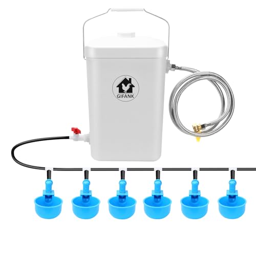Automatische Hühnerbewässerung, Schwimmergesteuert, schneidbarer Schlauch, Hühnerbewässerung mit Schlauchaufsatz, automatische Füllung, Geflügel-Bewässerungssystem für Küken, Enten, Gans, Truthahn Automatische Hühnerbewässerung, Schwimmergesteuert, schneidbarer Schlauch, Hühnerbewässerung mit Schlauchaufsatz, automatische Füllung, Geflügel-Bewässerungssystem für Küken, Enten, Gans, Truthahn von GIFANK