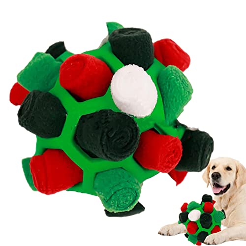 GIMOCOOL Schnüffelball Für Hunde, Hunde Schnüffelball Spielzeug, Interaktives Hunde Puzzle Spielzeug Fördert Die Natürlichen Futterfähigkeiten, IQ Trainings Plüsch Hundespielzeug von GIMOCOOL