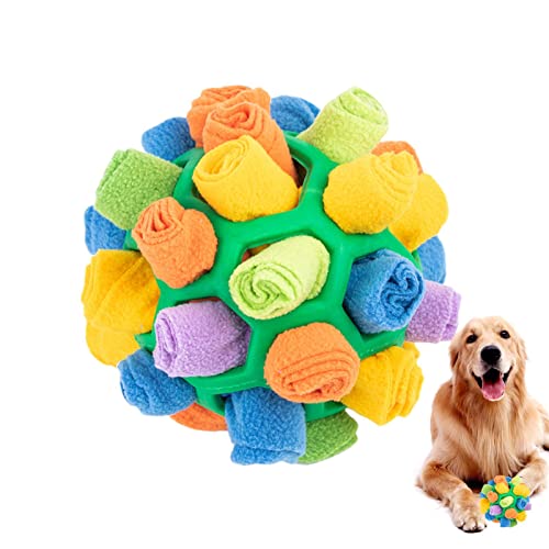 GIMOCOOL Schnüffelspielzeug für Hunde | Buntes bissfestes Schnüffelball-Hundespielzeug,Interaktives Leckerli-Puzzle-Spielzeug für Hunde, tragbares Schnüffelball-Spielzeug für kleine und mittelgroße von GIMOCOOL
