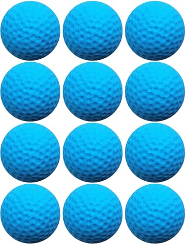 GINFH Katzen-Golfbälle für den Innenbereich, Katzenspielzeug, interaktiver Katzenball, Schaumstoffschwamm, Fußballbälle (blau) von GINFH