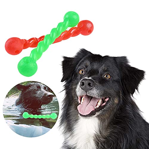 Durable Dog Chew Toy, Dog Water Toys, Dog Teething Toys Dog Toy Puppies Biss-Resistant Rubber Toy for Small Medium Large Pets (Large, Green) von GINGER TECH