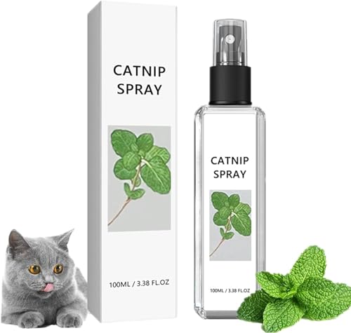 GINGER TECH 100 ml Herbal Cat Joy, Herbal Cat Joy Spray, Katzenminze-Spray für Indoor-Katzen, Kitty Joy Herbal Joy Katzenspray, Sellerie Haustiere Katzenspray, Katzenangstlinderung, glücklicher von GINGER TECH