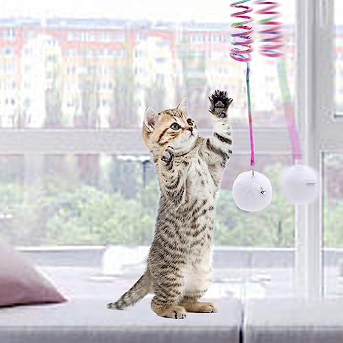 GINGER TECH Hängender Feder-Plüschball Katzenspielzeug, Selbst-Play Hängende Tür Katzenspielzeug mit Glocken, interaktives Katzenspielzeug, Jumpy Katzenspielzeug, Übung Entertain Katzenspielzeug für GINGER TECH Hängender Feder-Plüschball Katzenspielzeug, Selbst-Play Hängende Tür Katzenspielzeug mit Glocken, interaktives Katzenspielzeug, Jumpy Katzenspielzeug, Übung Entertain Katzenspielzeug für von GINGER TECH