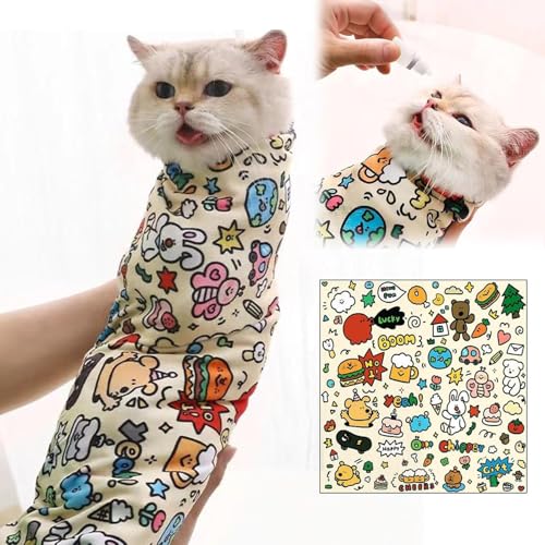 GINGER TECH Katzenpflege-Wickeltuch, Fellpflege-Rückhalte-Wrap für Katze, selbstklebend, Anti-Bissschutz, Anti-Kratzer, Anti-Flucht, beruhigendes Wickel für Medizin, Nagelknipsen, multifunktionales GINGER TECH Katzenpflege-Wickeltuch, Fellpflege-Rückhalte-Wrap für Katze, selbstklebend, Anti-Bissschutz, Anti-Kratzer, Anti-Flucht, beruhigendes Wickel für Medizin, Nagelknipsen, multifunktionales von GINGER TECH