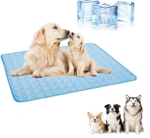 GINGER TECH Kühlmatte für Hunde, waschbar, Eisseide, selbstkühlende Matte für Hunde, Sommer, kühlende Schlafmatte, faltbare Haustier-Kühldecke, rutschfeste Pads für kleine und große Hunde, Katzen (70 GINGER TECH Kühlmatte für Hunde, waschbar, Eisseide, selbstkühlende Matte für Hunde, Sommer, kühlende Schlafmatte, faltbare Haustier-Kühldecke, rutschfeste Pads für kleine und große Hunde, Katzen (70 von GINGER TECH