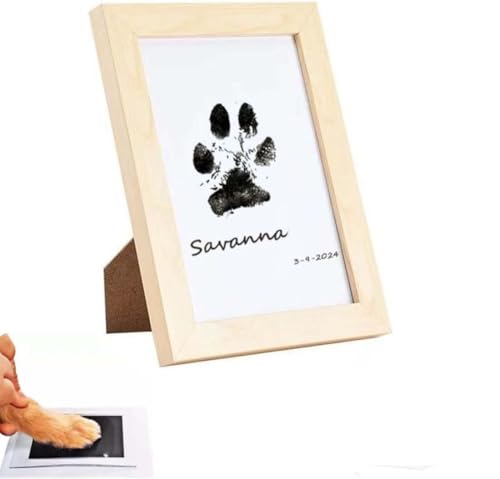 Pet Paw Printing Kit, Baby Handabdruck und Fußabdruck Kit, Pfotenabdruck Kit für Hunde & Katzen, Hundepfotenabdruck Kit Andenken mit Rahmen, Pet Paw Stamp Pad, Tintenloses Touch Stempelkissen für Pet Paw Printing Kit, Baby Handabdruck und Fußabdruck Kit, Pfotenabdruck Kit für Hunde & Katzen, Hundepfotenabdruck Kit Andenken mit Rahmen, Pet Paw Stamp Pad, Tintenloses Touch Stempelkissen für von GINGER TECH