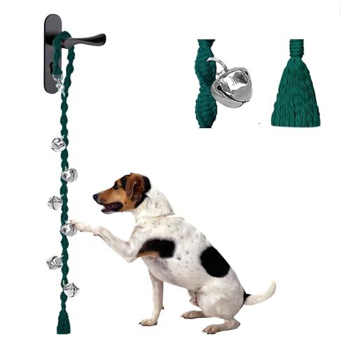GINIDEAR Hundeglocken zum Hinausgehen & Welpentöpfchentraining, verstellbare Hundetürklingel Ring to Go Töpfchen, handgefertigt mit Premium-Garn, Twisted Style, Dunkelgrün GINIDEAR Hundeglocken zum Hinausgehen & Welpentöpfchentraining, verstellbare Hundetürklingel Ring to Go Töpfchen, handgefertigt mit Premium-Garn, Twisted Style, Dunkelgrün von GINIDEAR