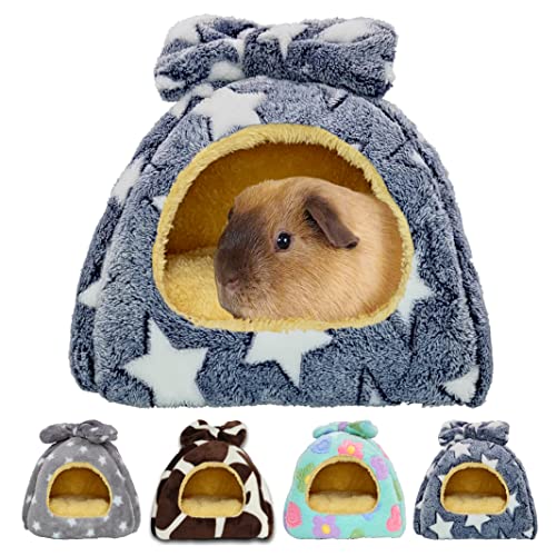 GINIDEAR Meerschweinchen-Bett, Meerschweinchen-Versteck Hauszubehör Warmes Bett für Kleintiere Hamster Chinchillas Zwerghasen Igel L von GINIDEAR