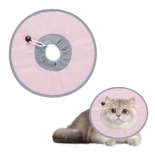 GIONAR Halsband für Katzen, Restaurierungshalsband für Katzen, Anti-Lecken, weich und verstellbar, für Kätzchen, Welpen nach einer Operation, um das Lecken von Wunden zu stoppen, Rosa von GIONAR
